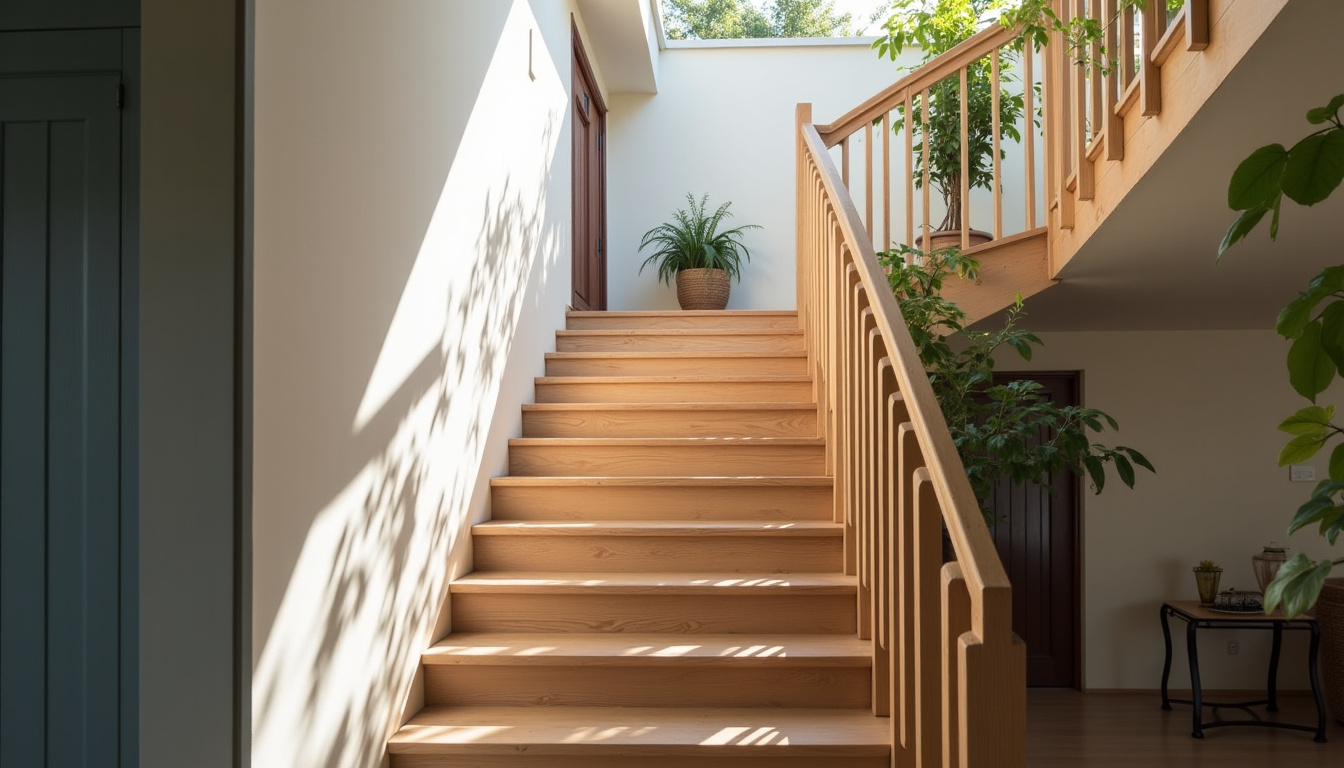 Monte-escalier installé sur un escalier tournant dans une maison à Samadet