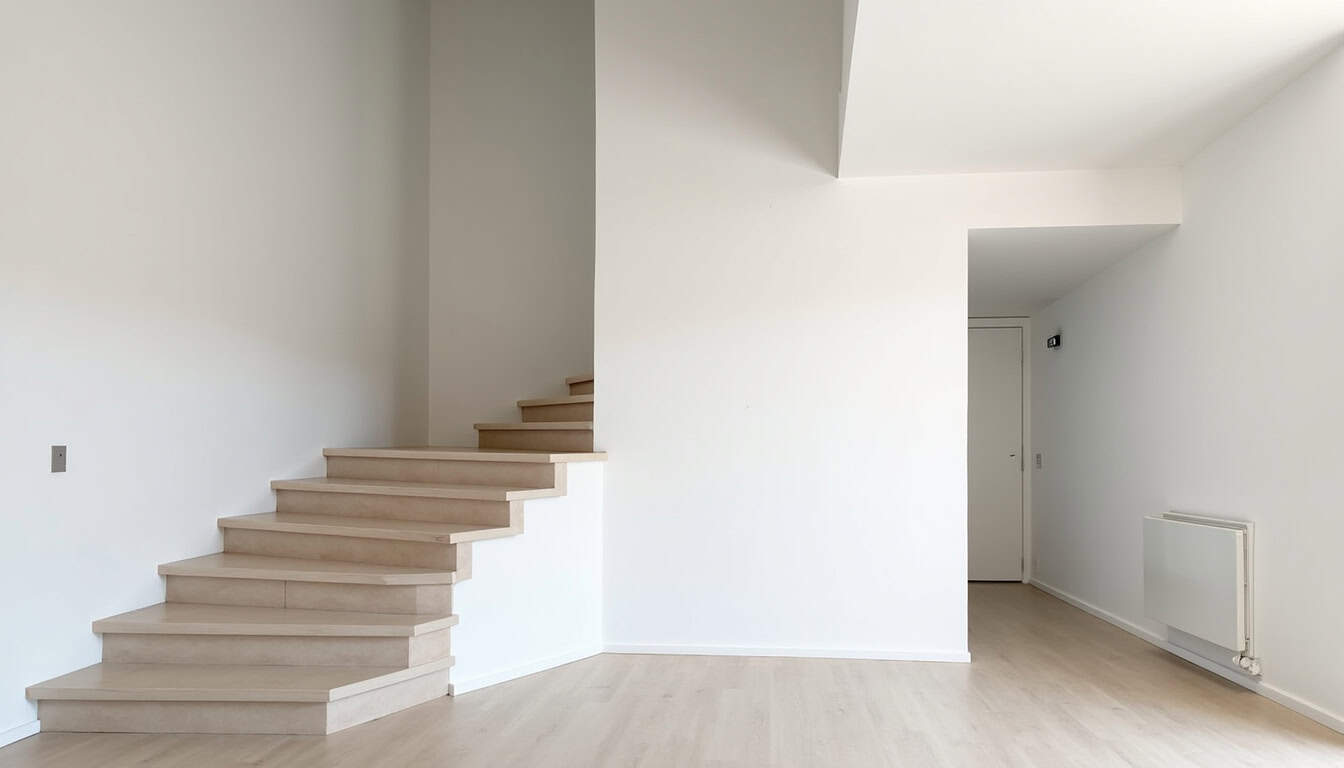 Monte-escalier intégré dans une maison traditionnelle de Sainte-Marie