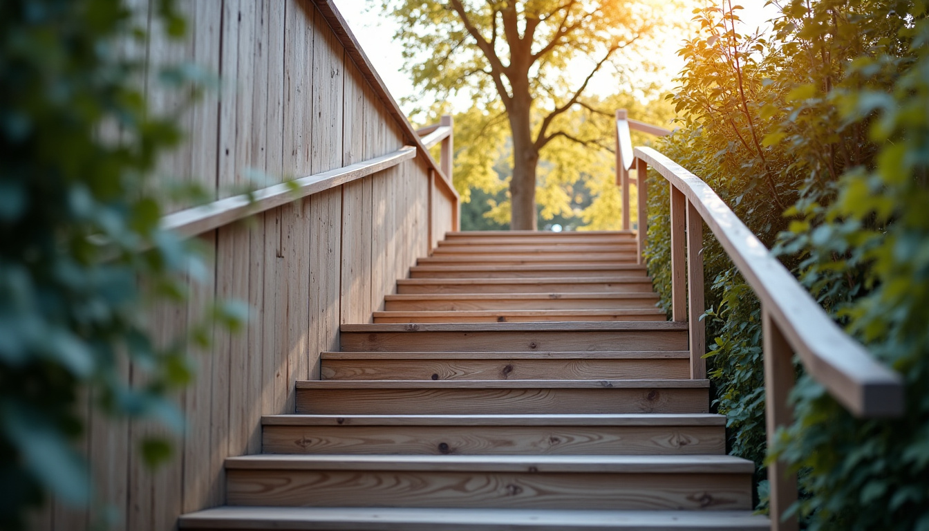 Monte-escalier tournant en acier blanc installé sur un escalier en bois avec palier à Habère-Poche, vue d