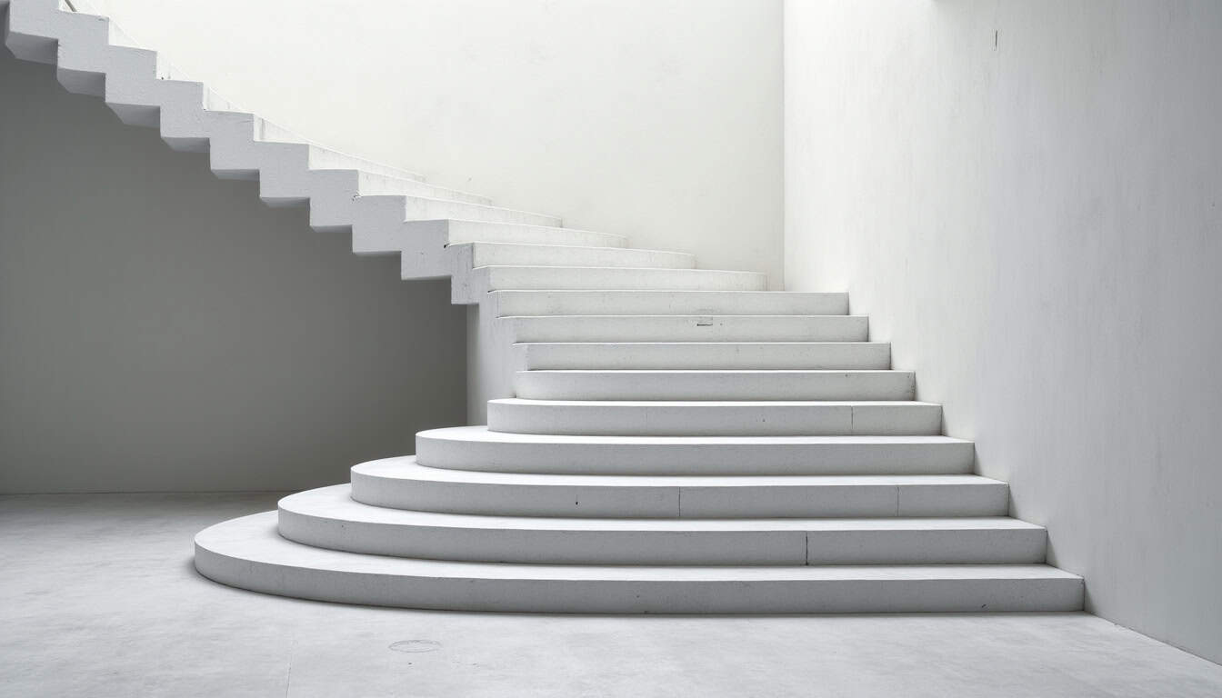 Monte escalier tournant en cours d