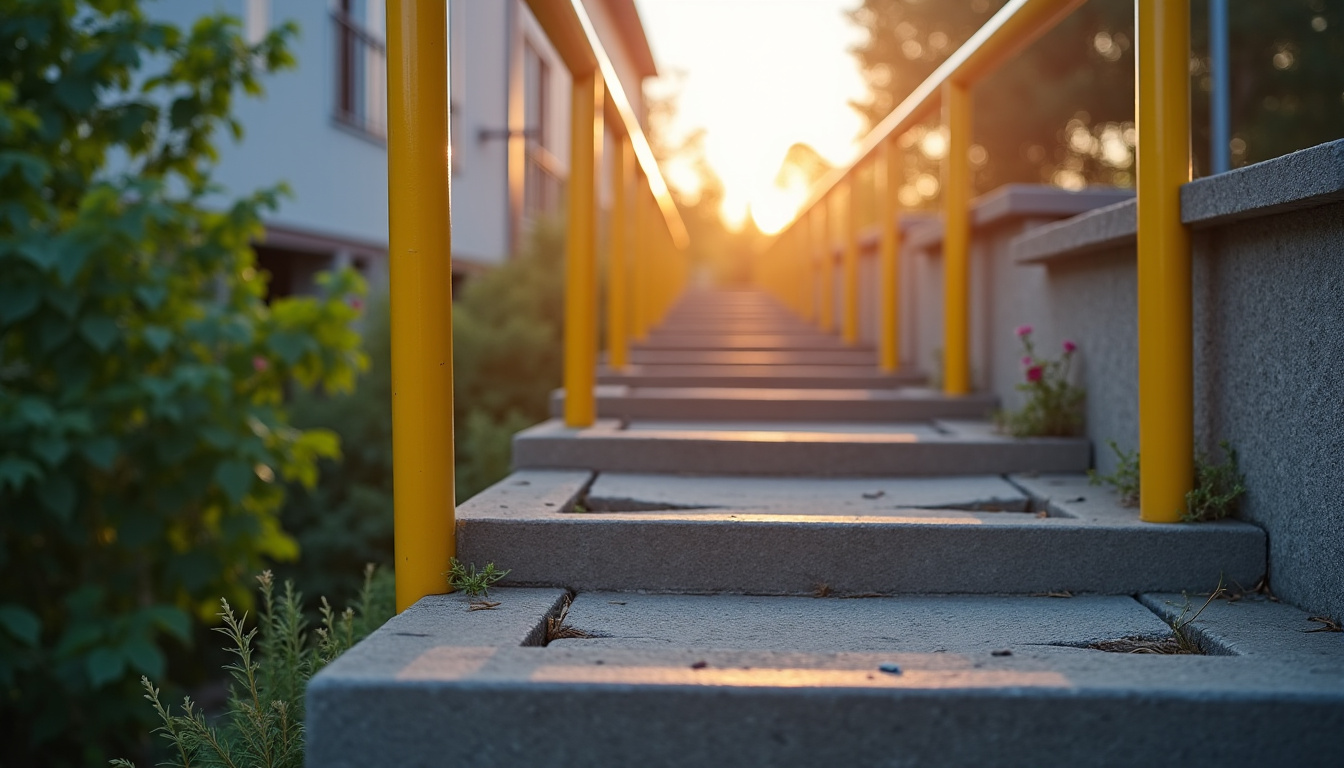 Monte-escalier tournant en cours d