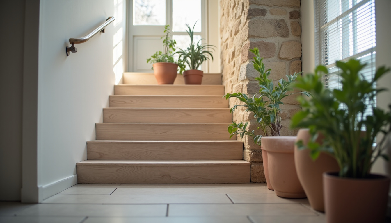 Monte-escalier tournant en cours d’installation dans une habitation à Sermoise-sur-Loire