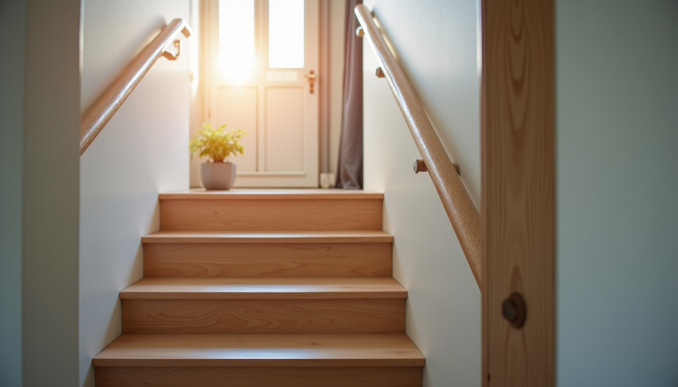 Monte-escalier tournant installé dans une maison à Lexy