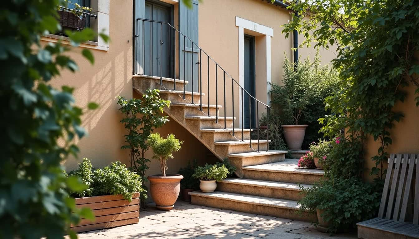 Monte-escalier tournant installé dans une maison ancienne à Mazières-en-Mauges, s’adaptant à un escalier en colimaçon