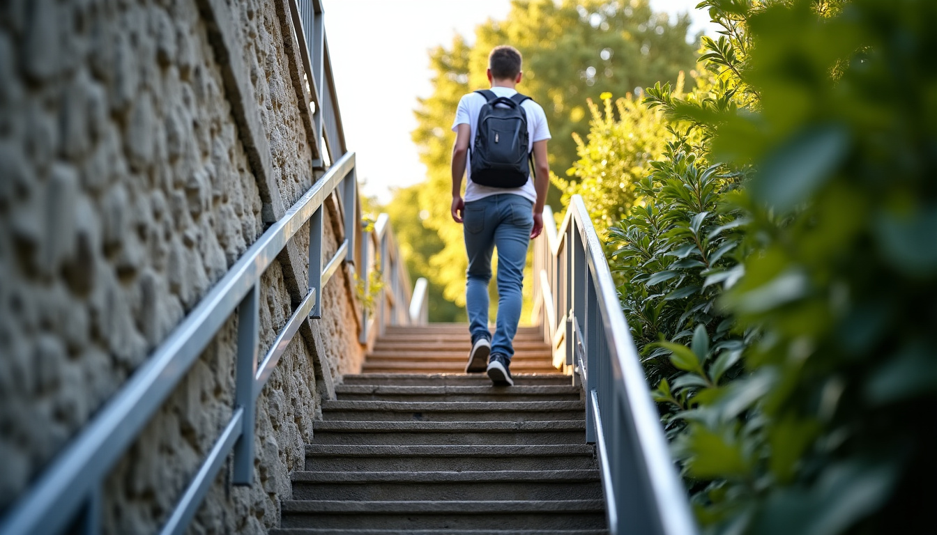 Monte-escalier tournant installé sur un escalier en colimaçon à Routot