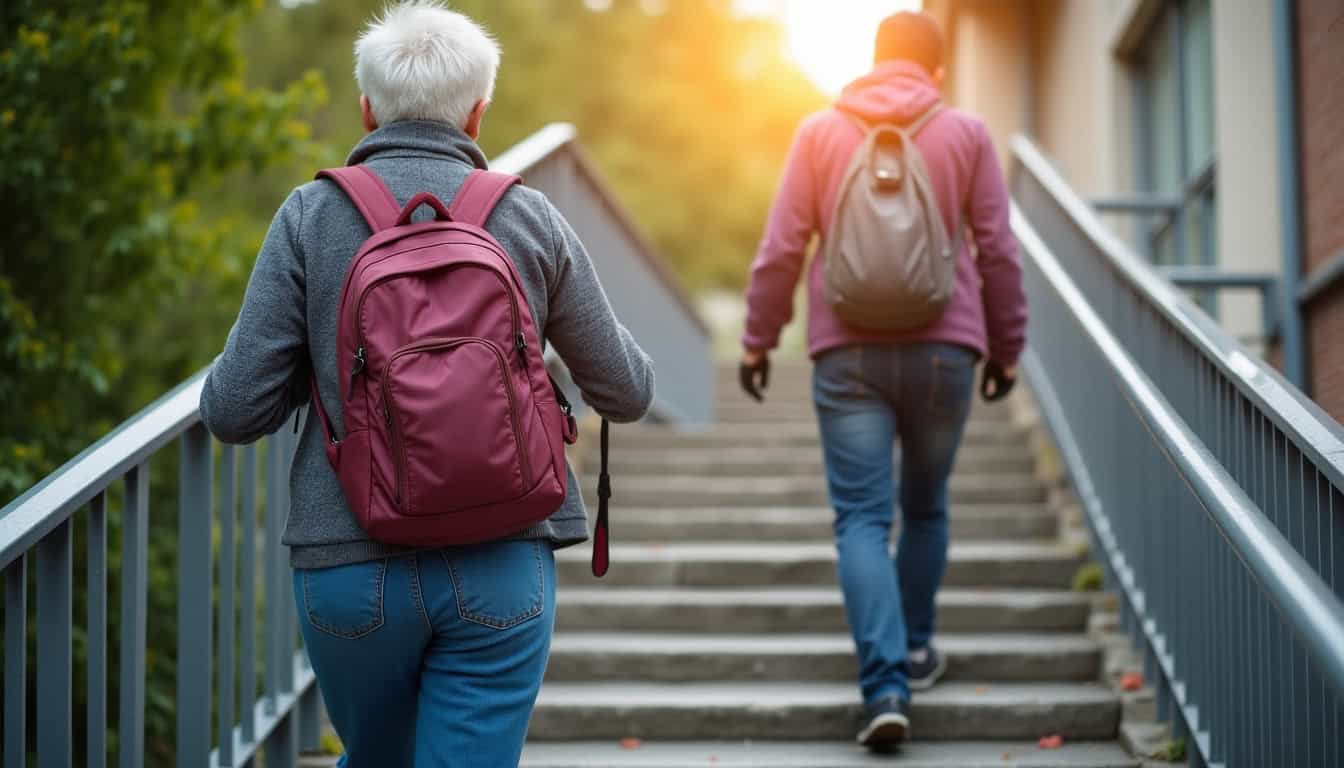 Personne âgée utilisant un monte escalier à Cast en toute sécurité