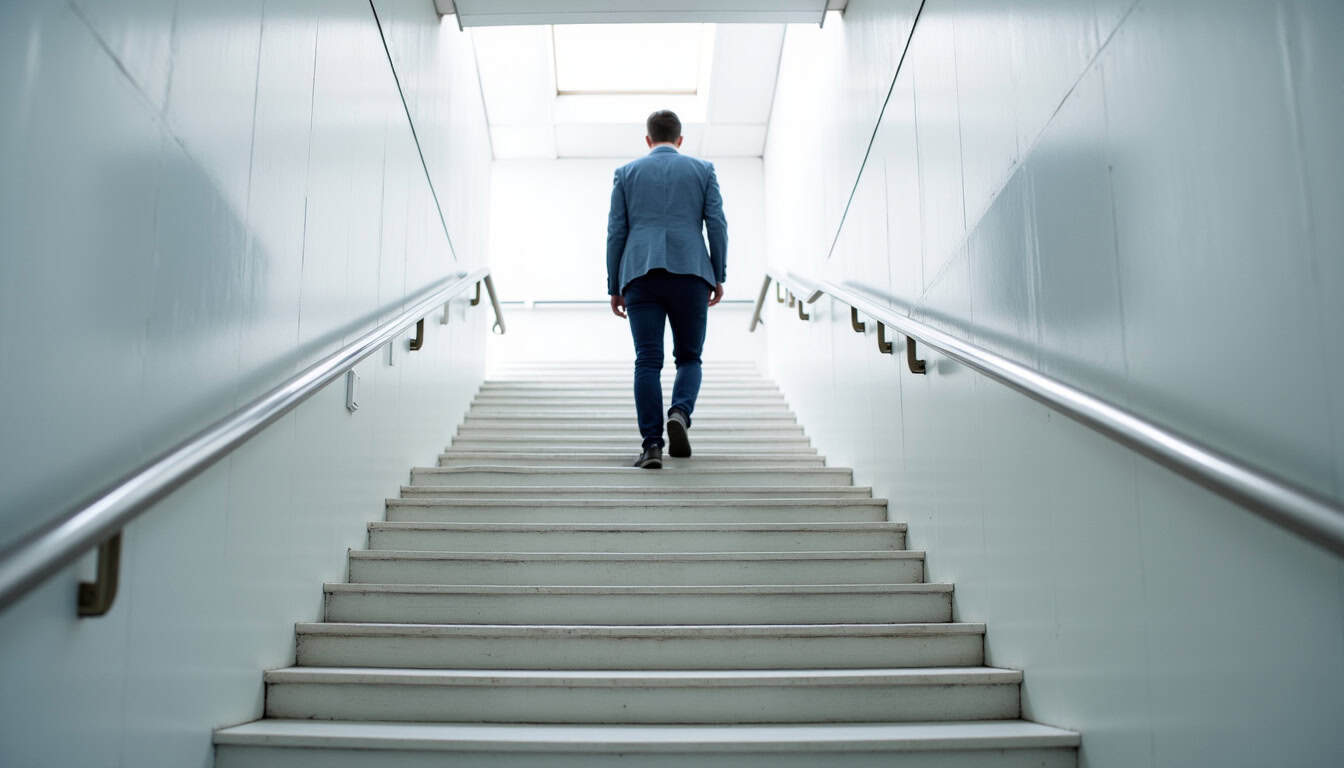 Personne utilisant un monte-escalier à Caussade
