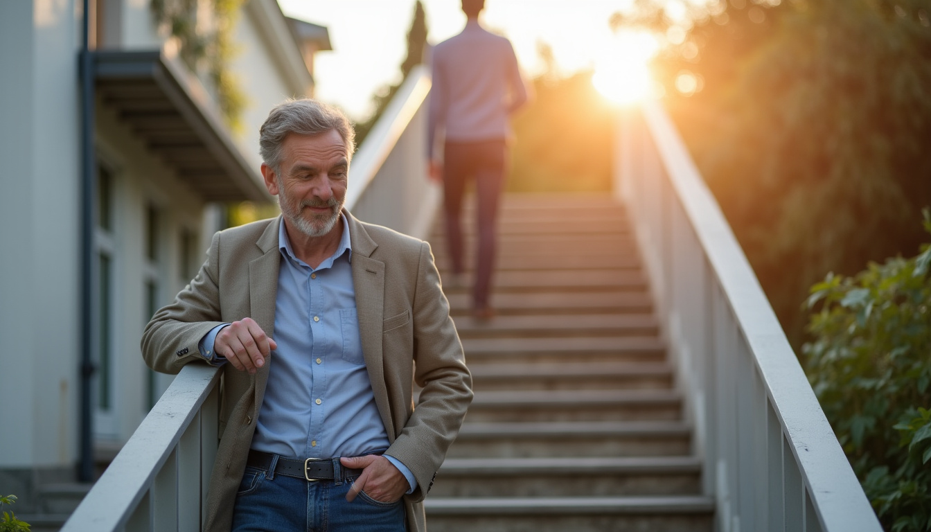 Portrait d’un résident de Bavans utilisant son monte-escalier