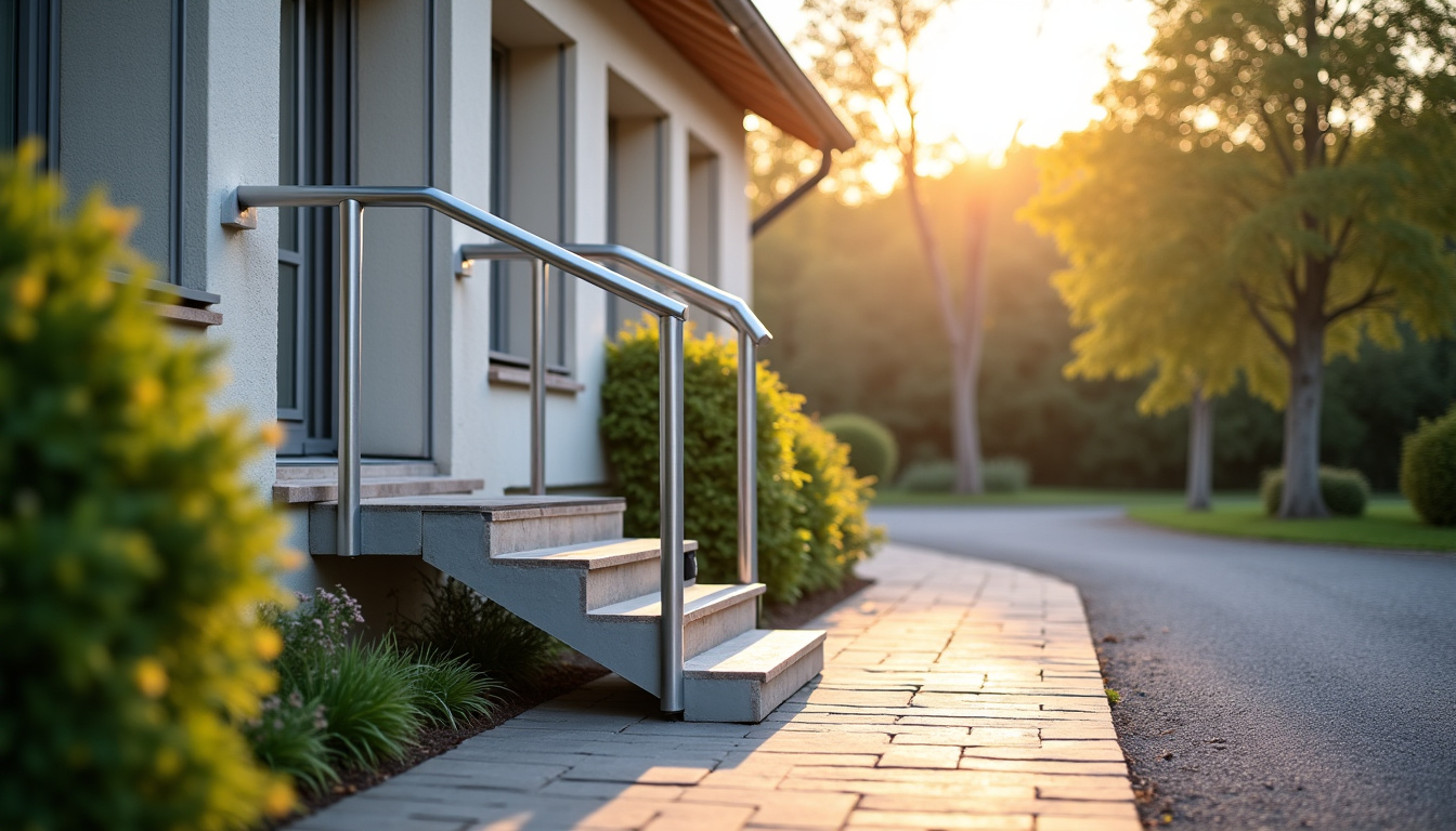 Showroom Aratal Attractive Mobility à Charnay-lès-Mâcon, avec trois monte-escaliers exposés, un droit, un tournant et un extérieur, éclairage neutre et cadre professionnel