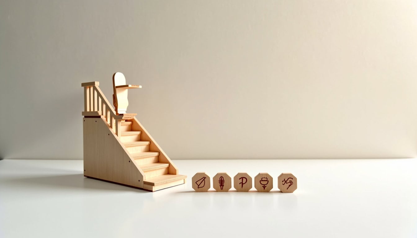 Tableau comparatif des prix de monte-escaliers à Lasserre-Pradère, affichant les différentes configurations et fourchettes tarifaires