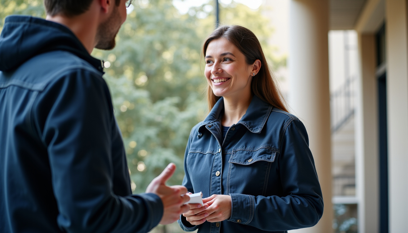 Technicien discutant avec un client à Port-la-Nouvelle lors d