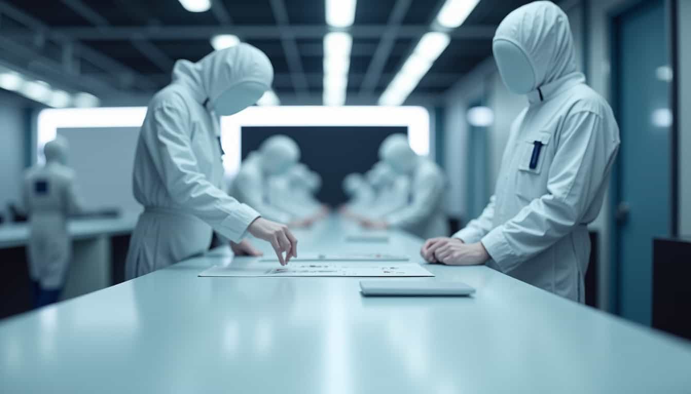 Technicien effectuant l