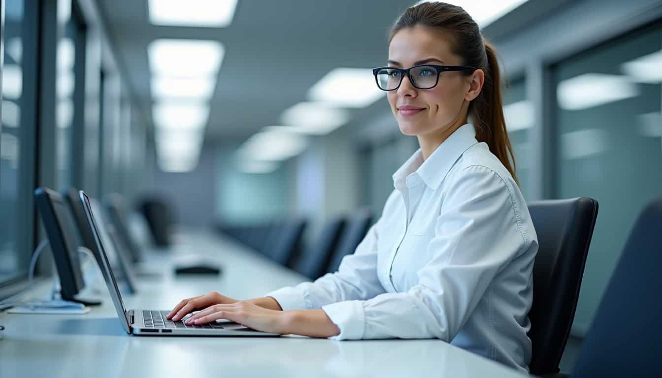 Technicien en train d