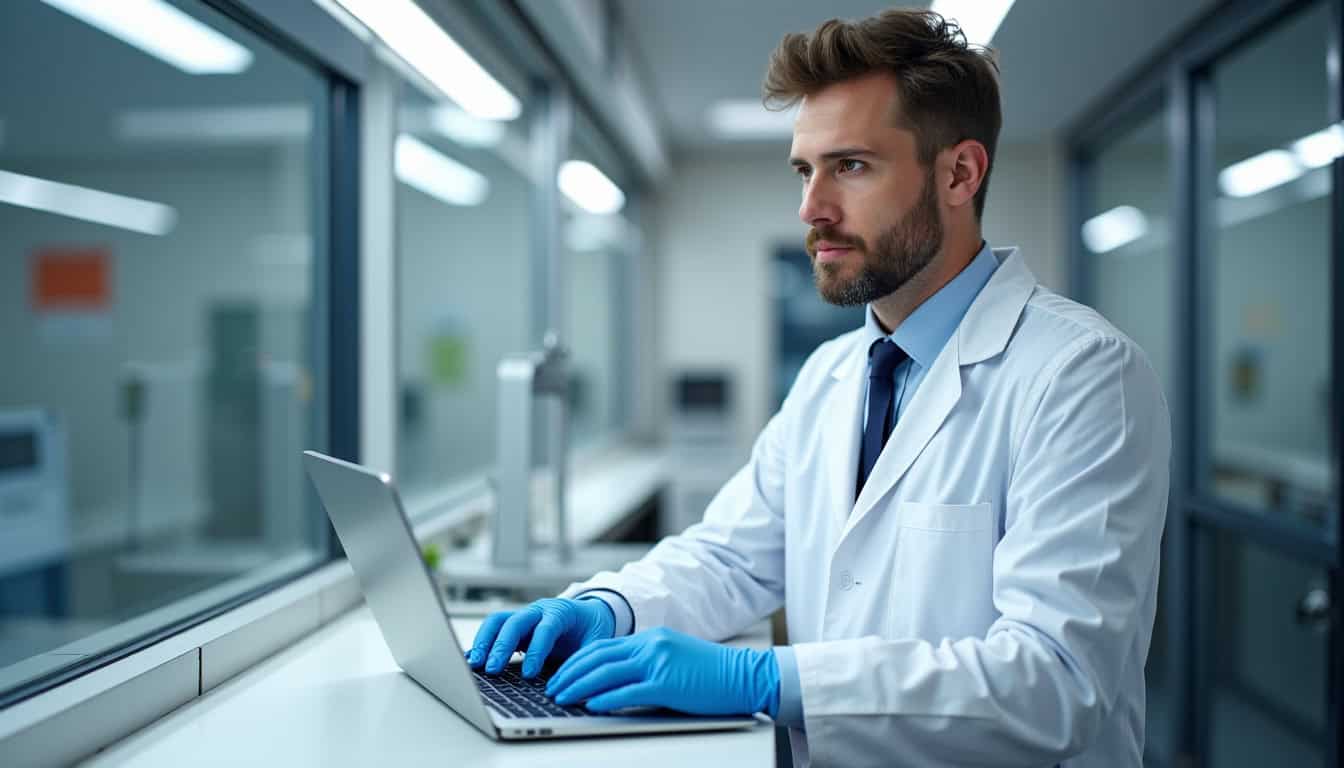 Technicien en train d