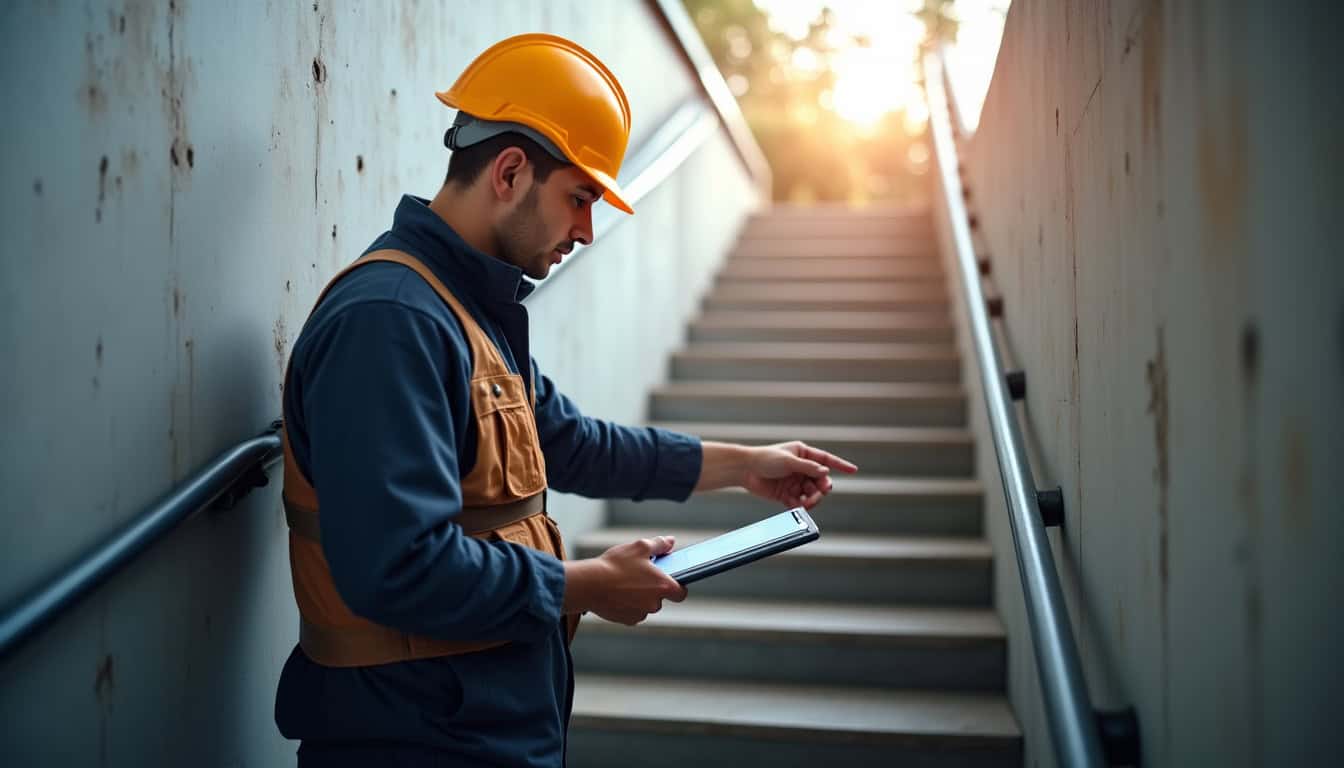 Technicien en train d