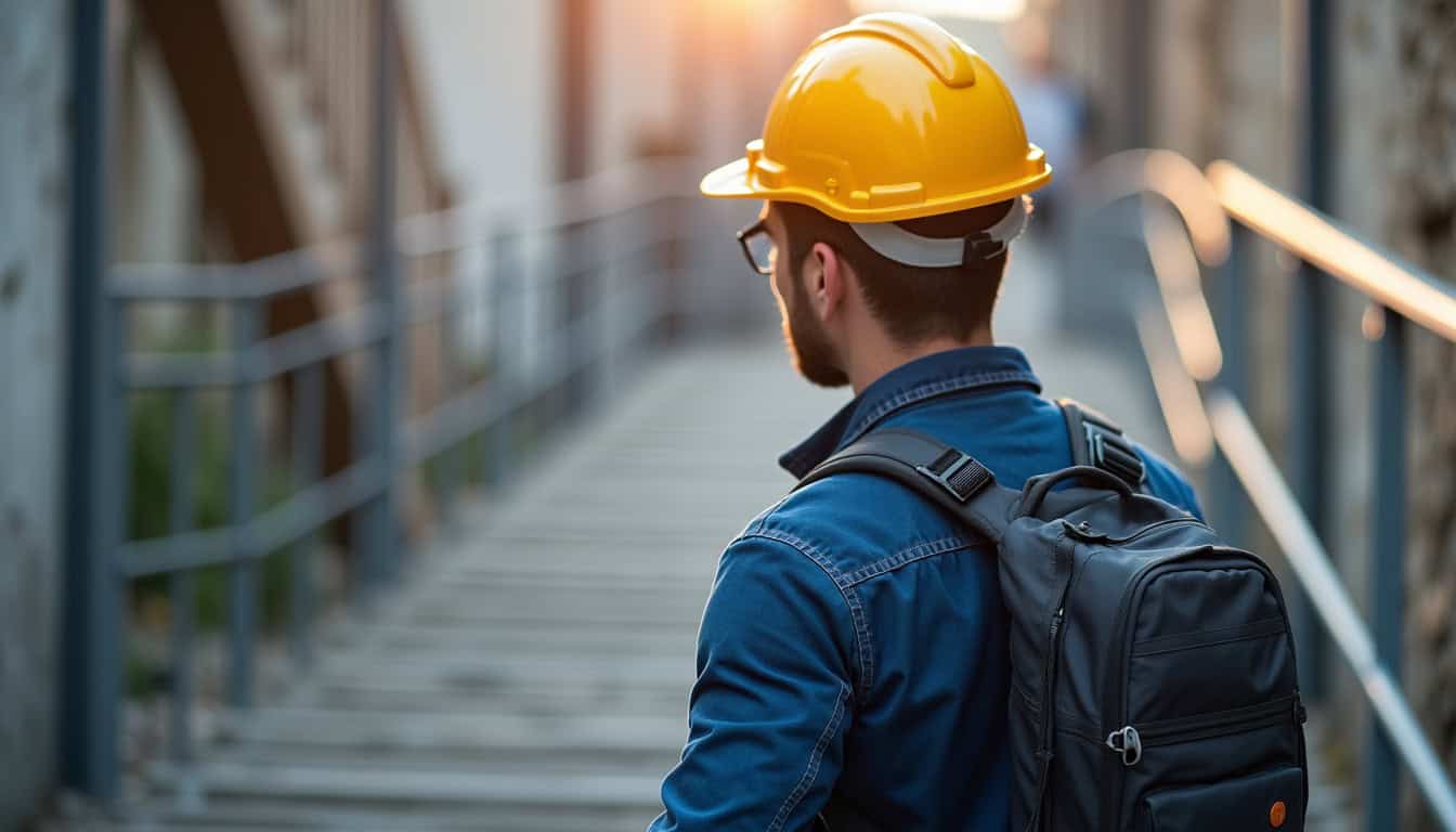 Technicien en train d