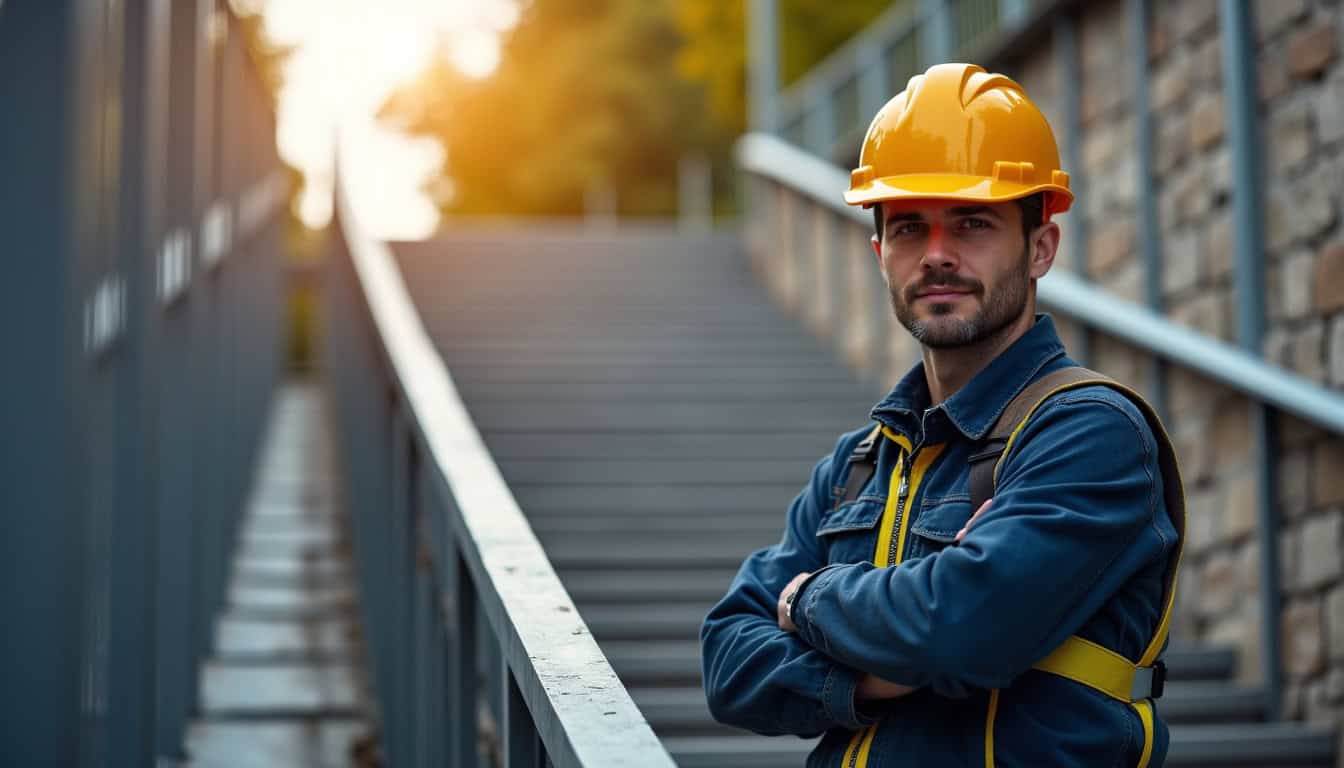 Technicien en train d