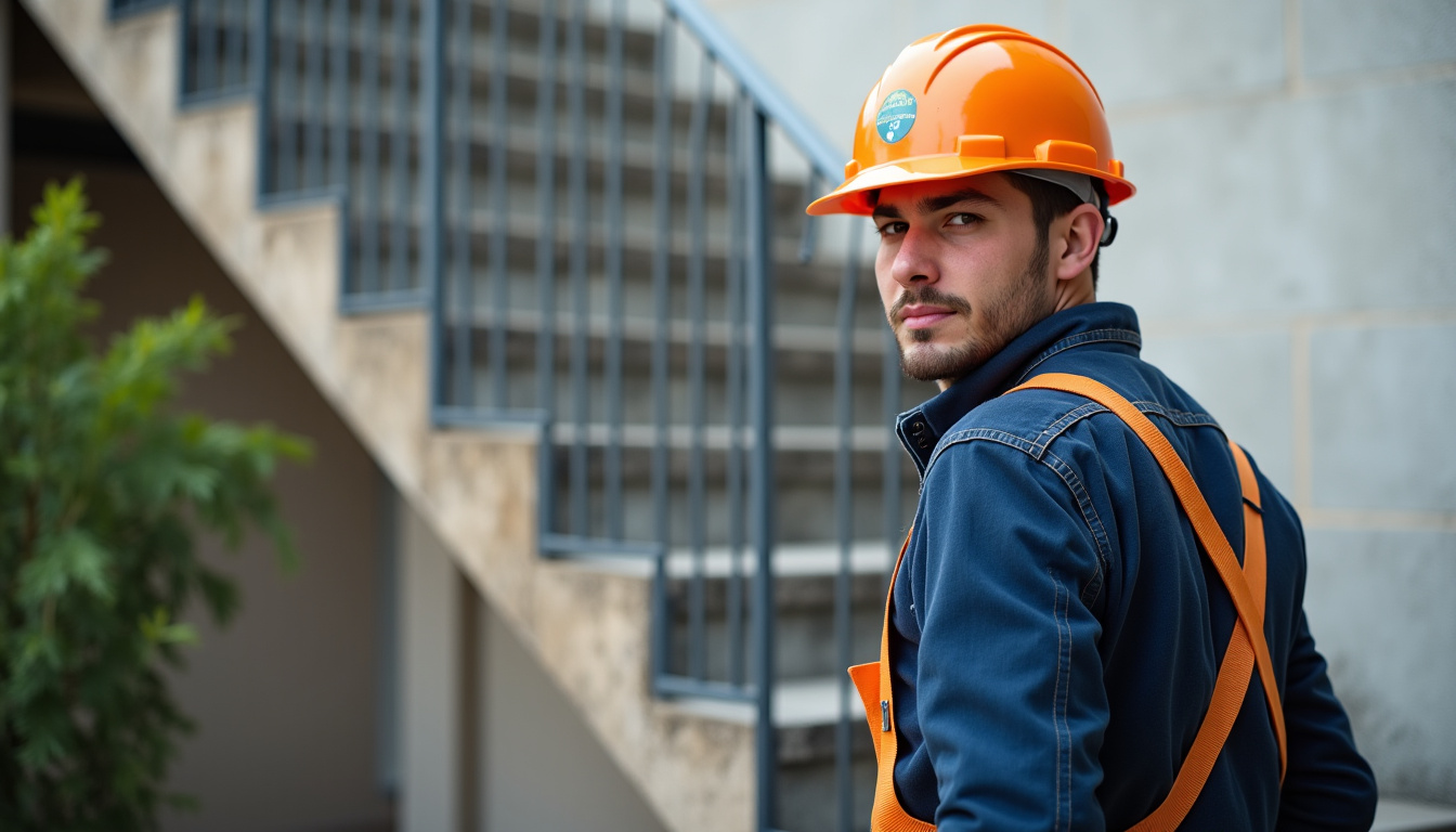 Technicien en train d