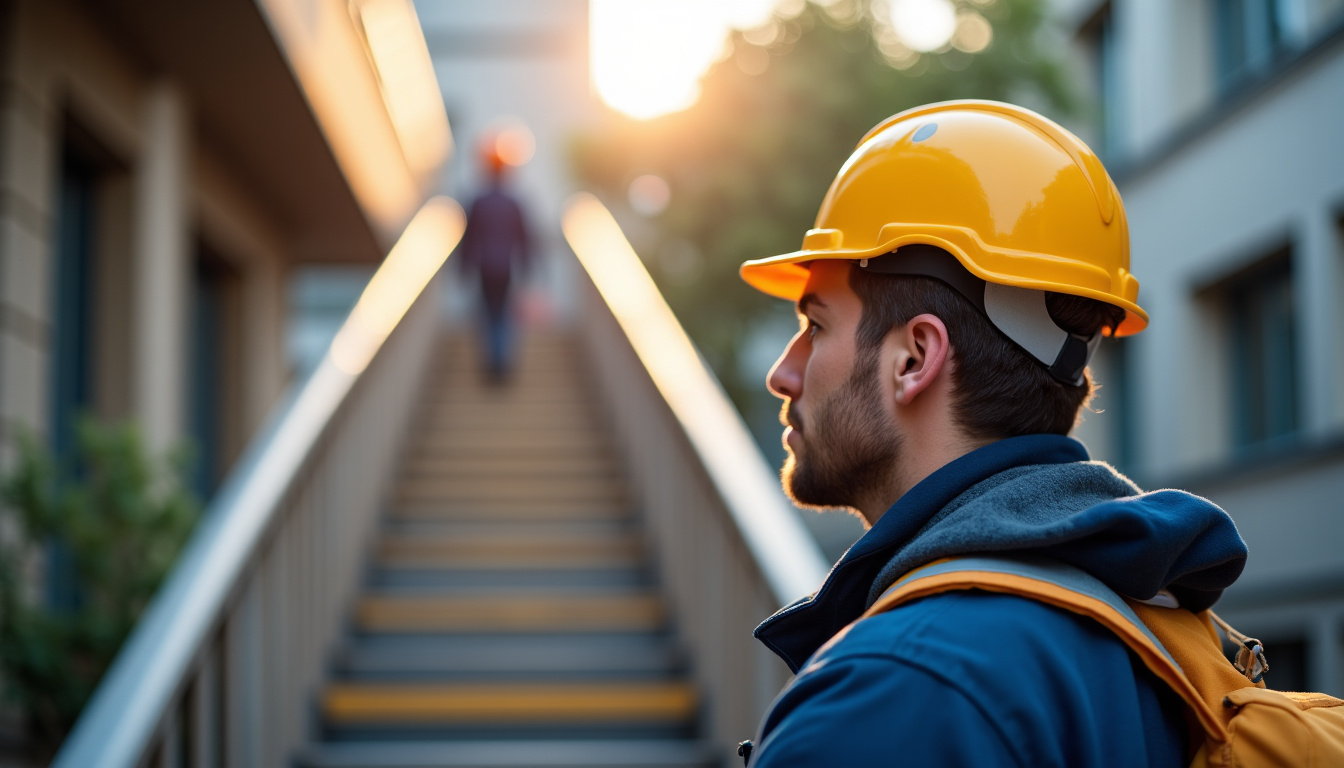 Technicien en train d