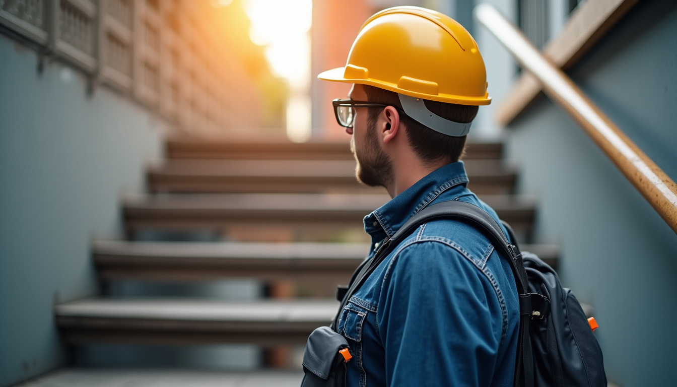 Technicien en train d