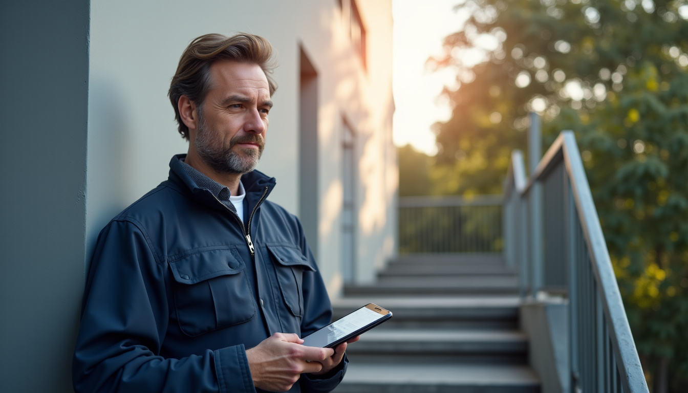 Technicien en train d