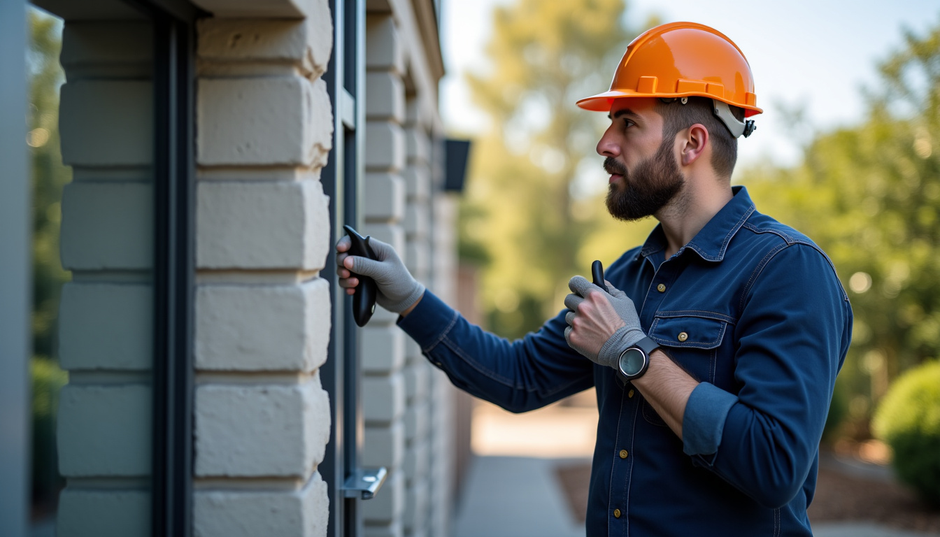 Technicien en train d