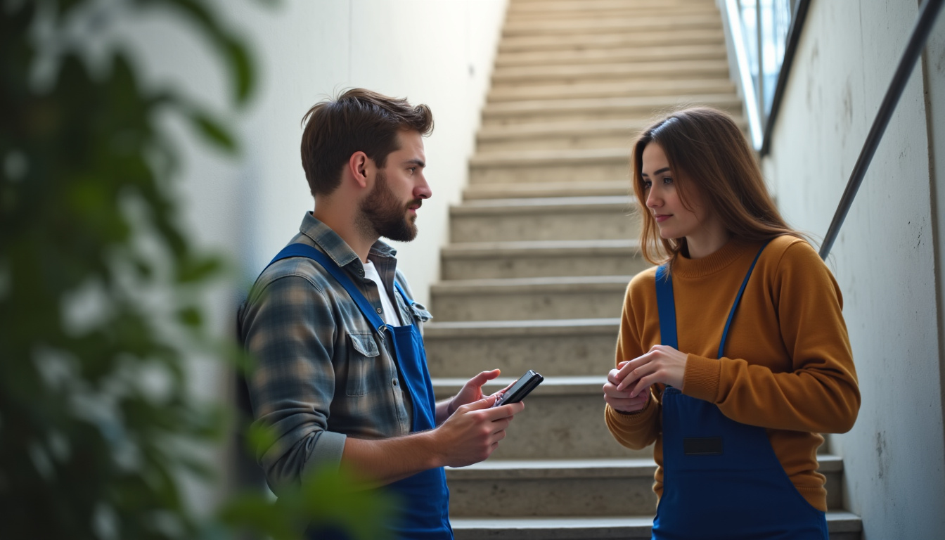 Technicien en train d