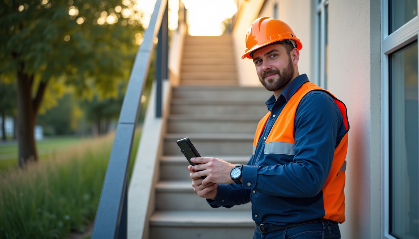 Technicien en train d