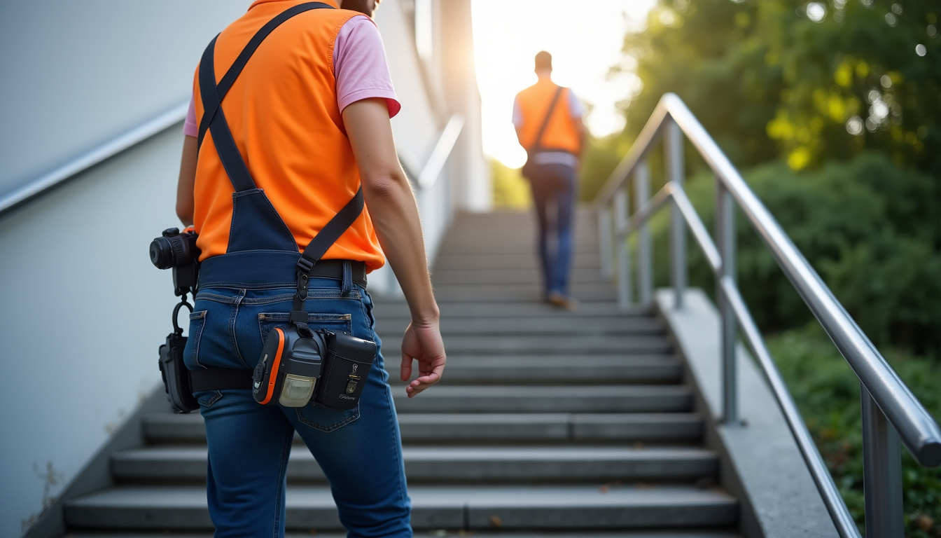Technicien en train d