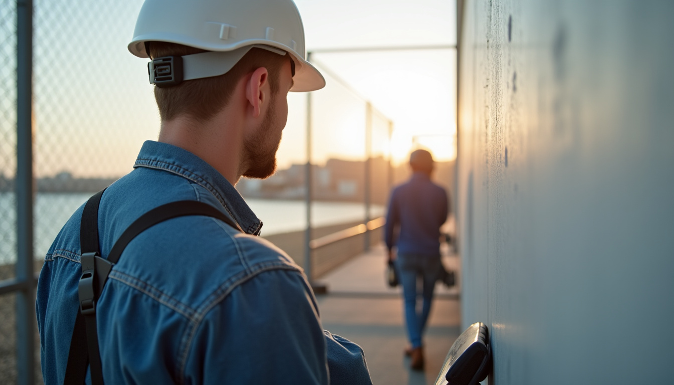 Technicien en train d