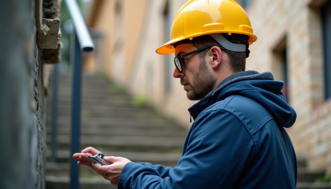 Technicien en train d