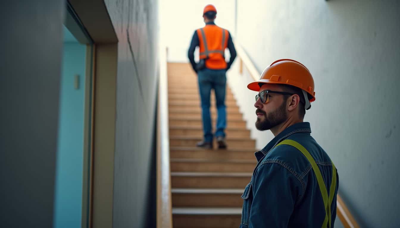 Technicien en train d