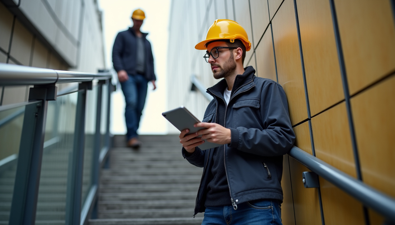 Technicien en train d