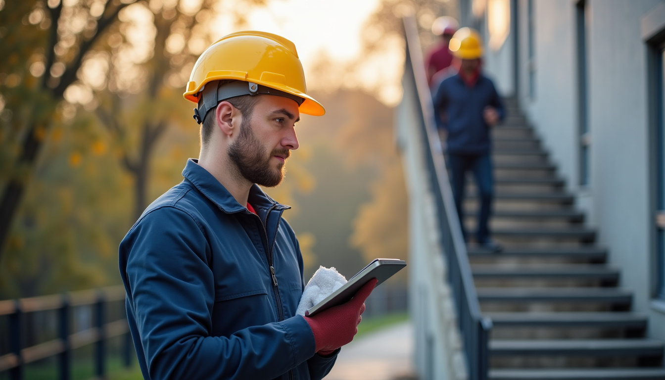 Technicien en train d