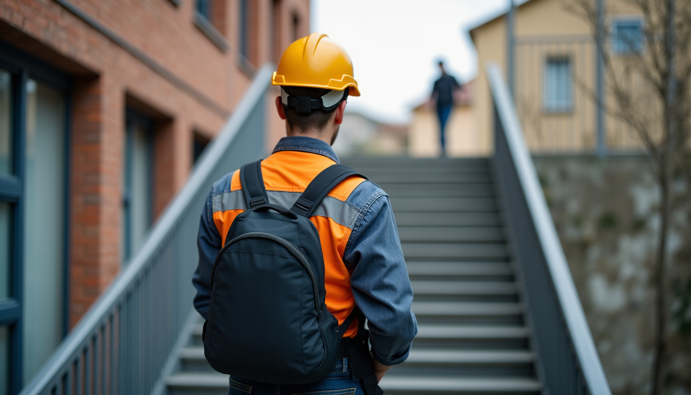 Technicien en train d