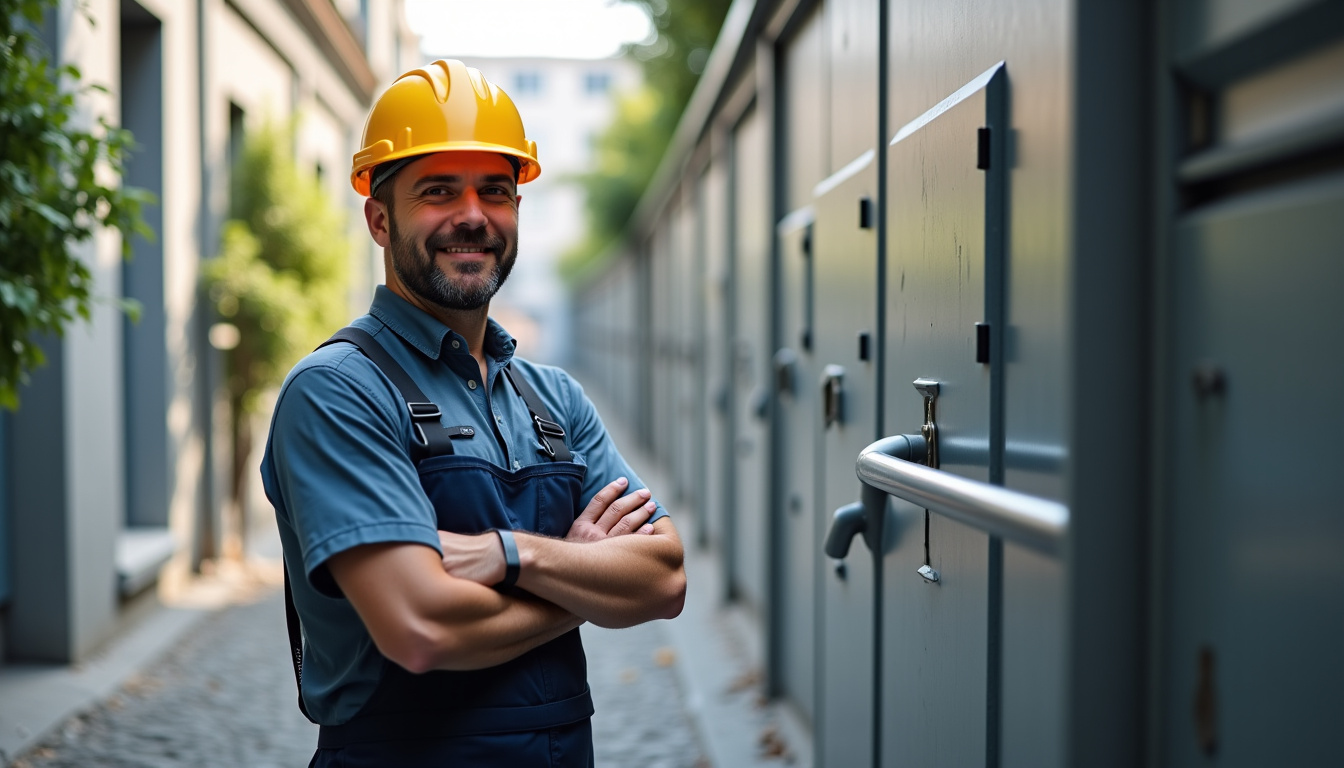 Technicien en train d