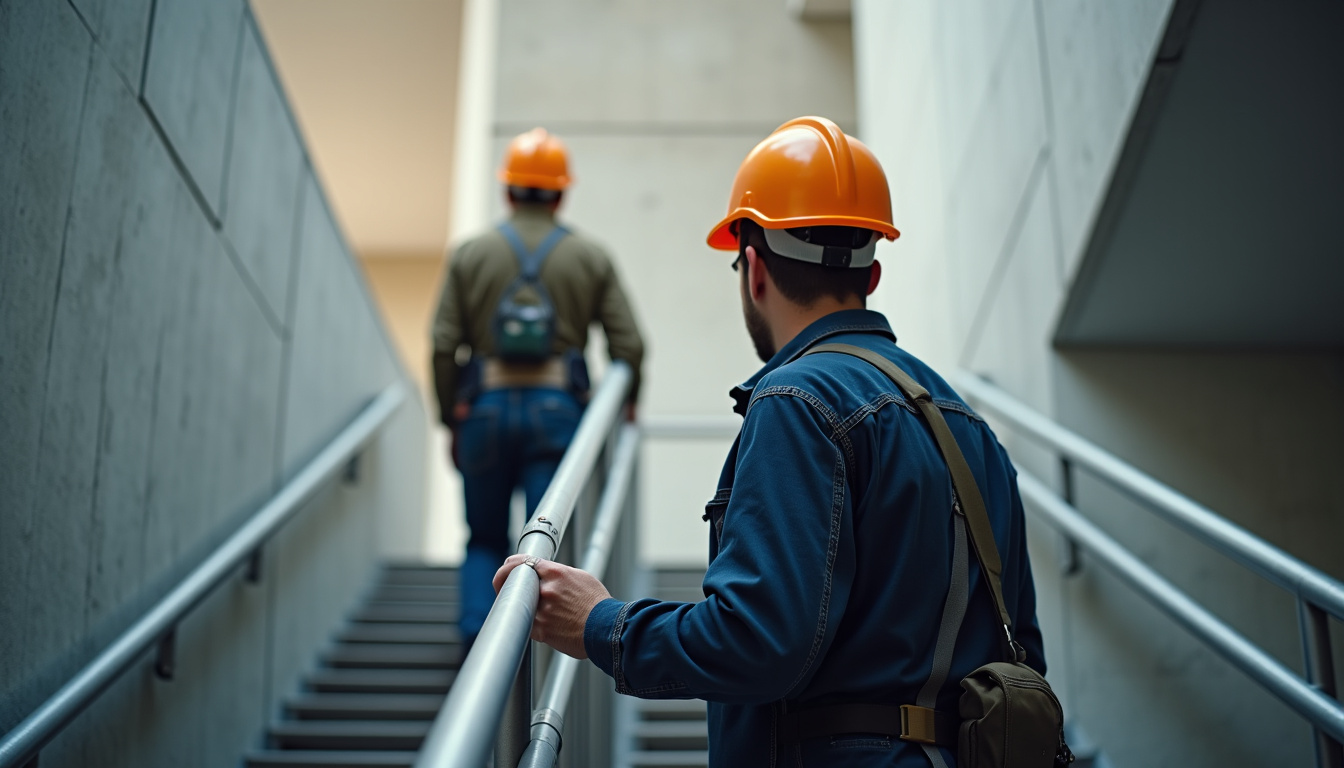 Technicien en train d