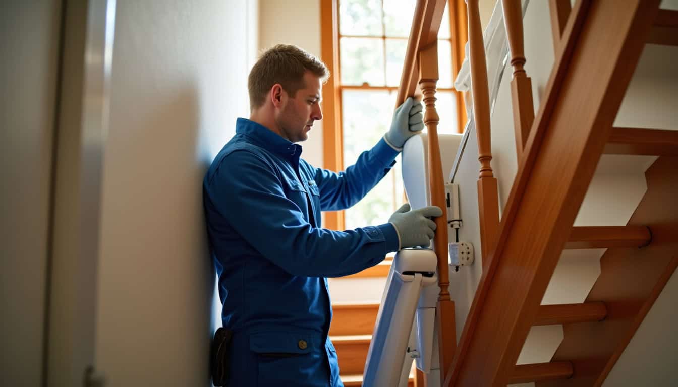 Technicien en train d