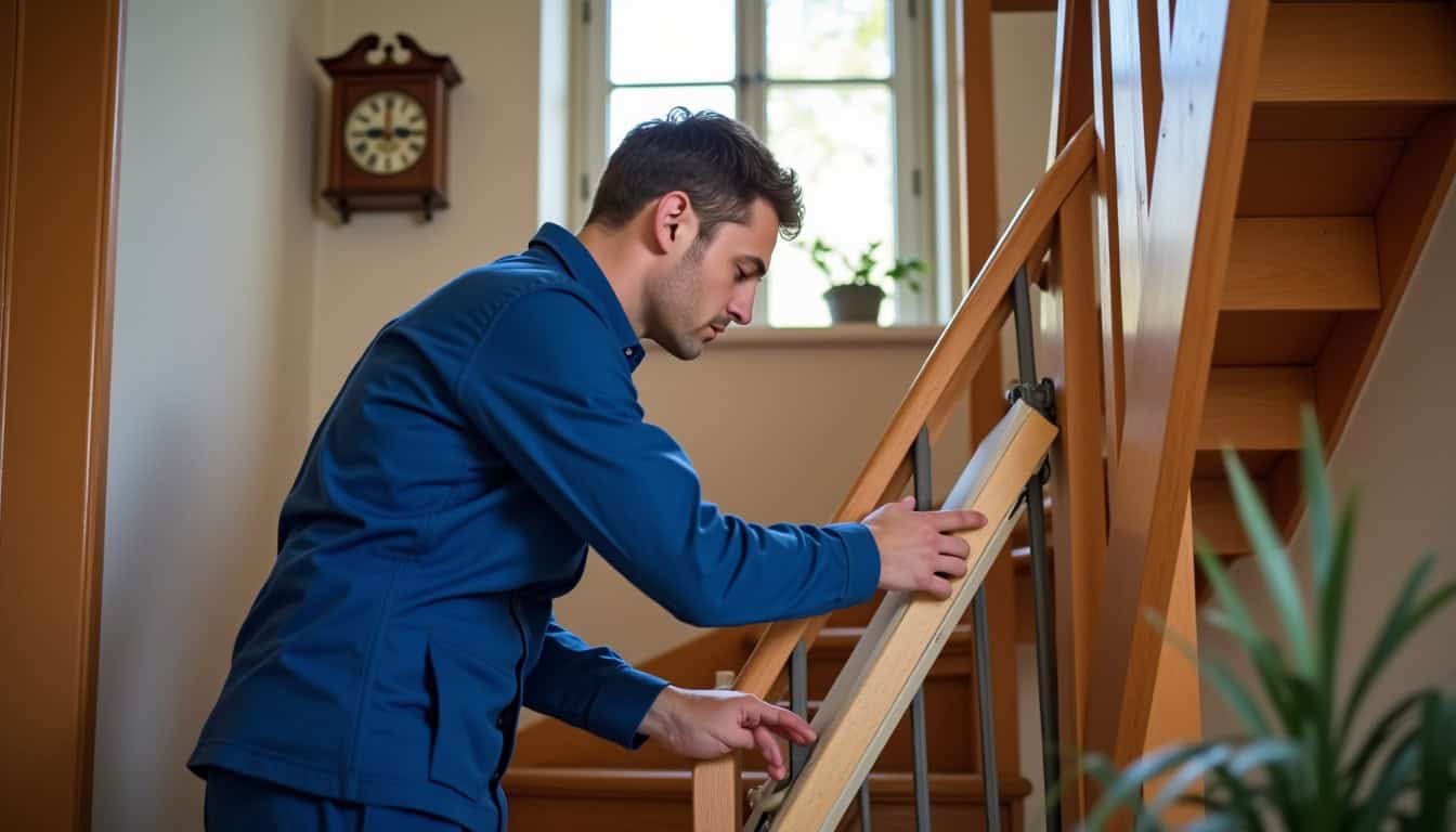 Technicien en train d