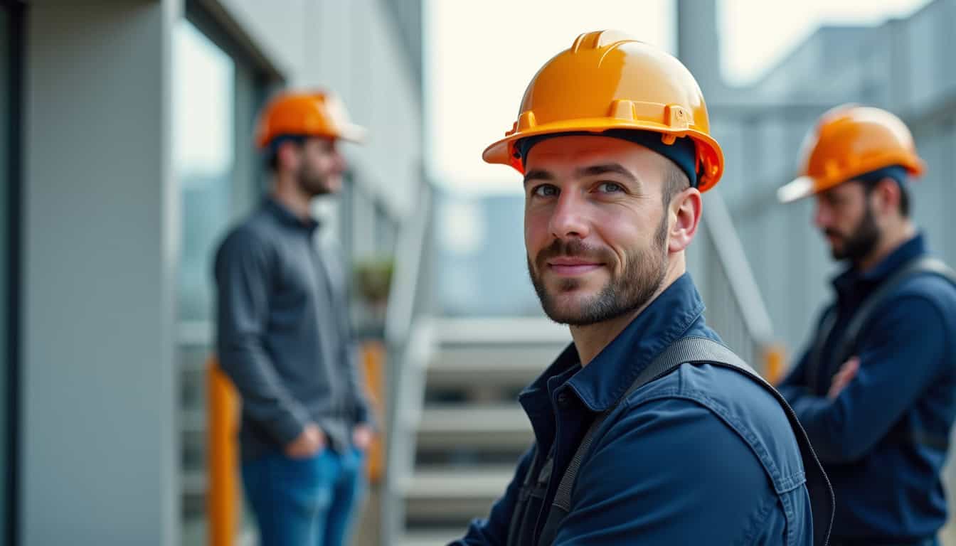 Technicien en train d