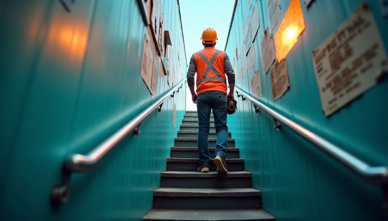 Technicien en train d