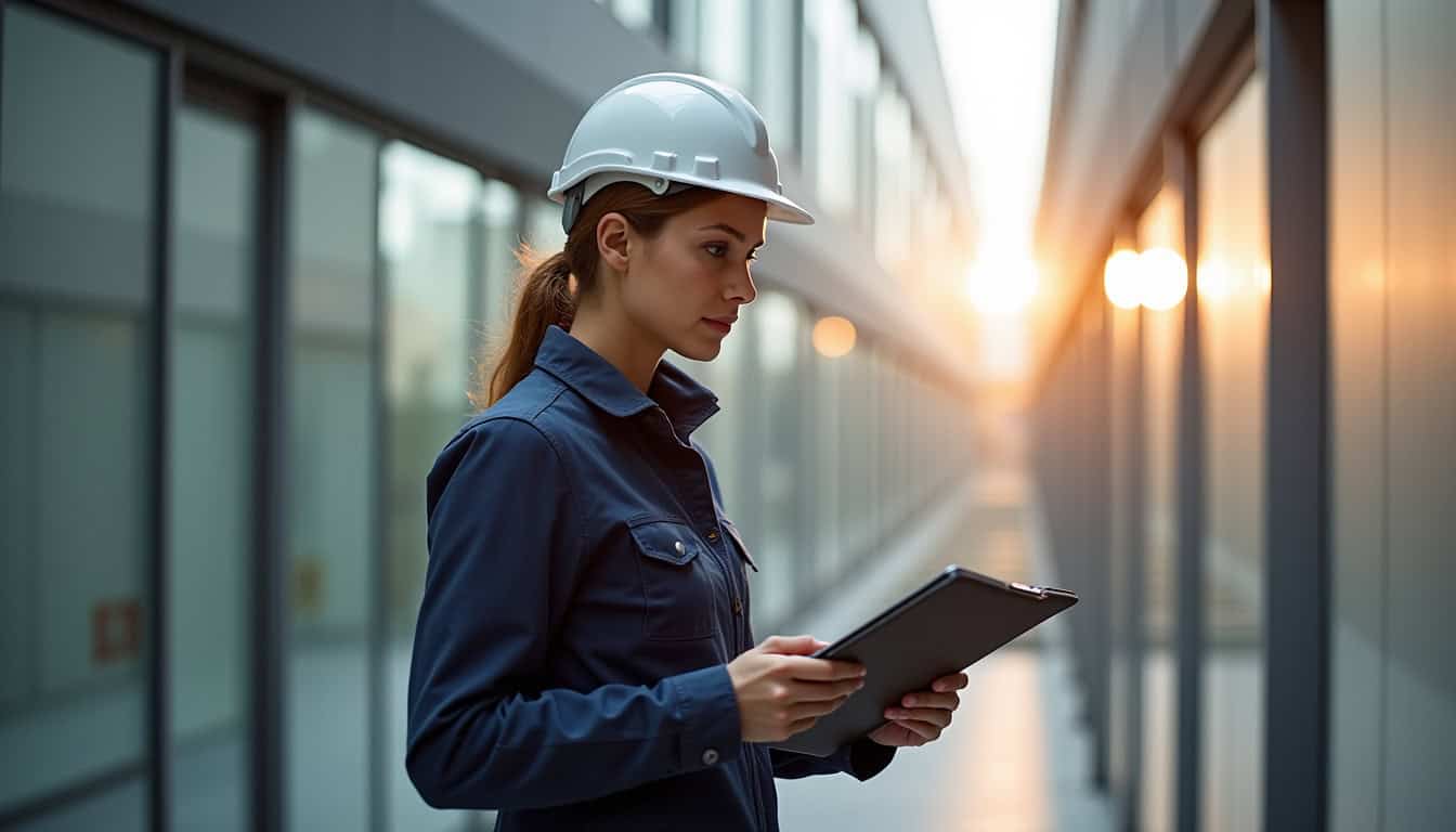 Technicien en train de prendre les mesures pour un devis à Otterswiller