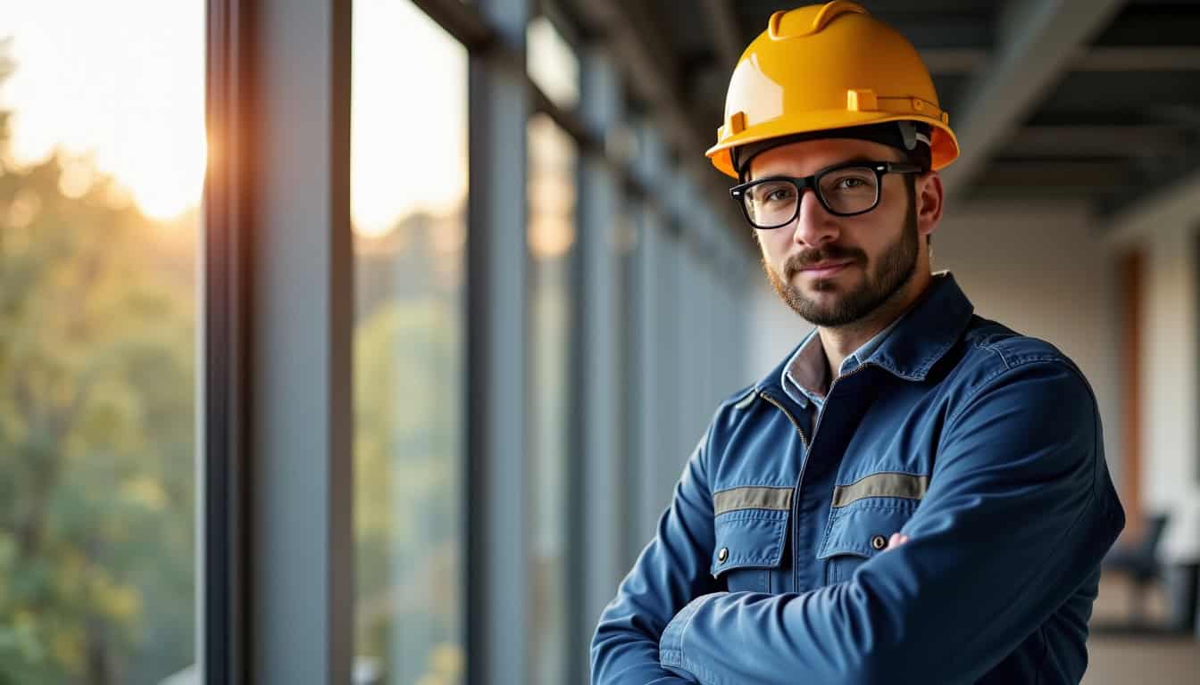 Technicien en train de présenter un devis d