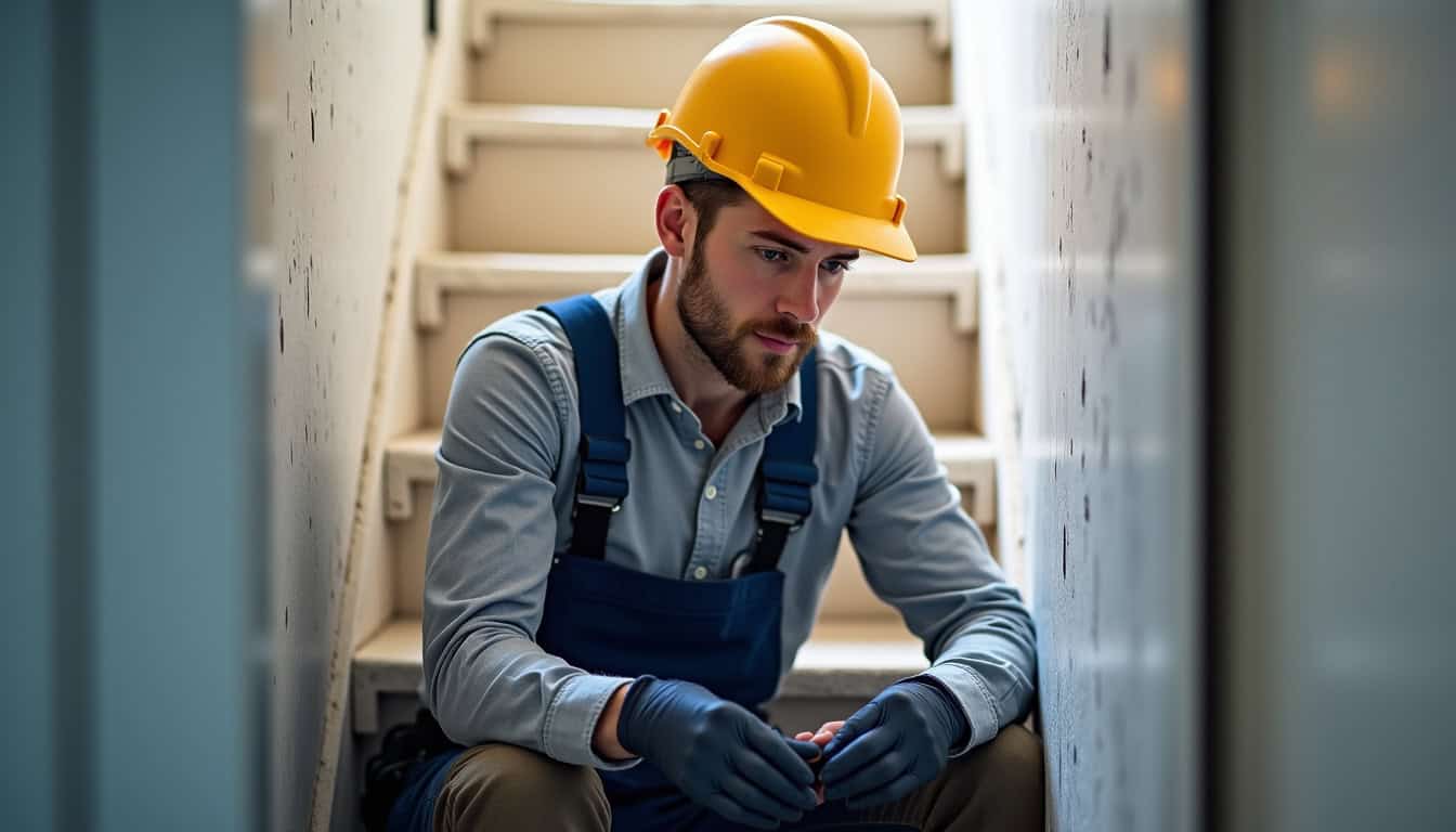 Technicien en train de réaliser un diagnostic d