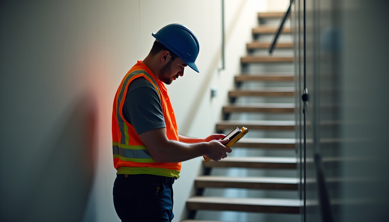 Technicien en train de vérifier les mesures d