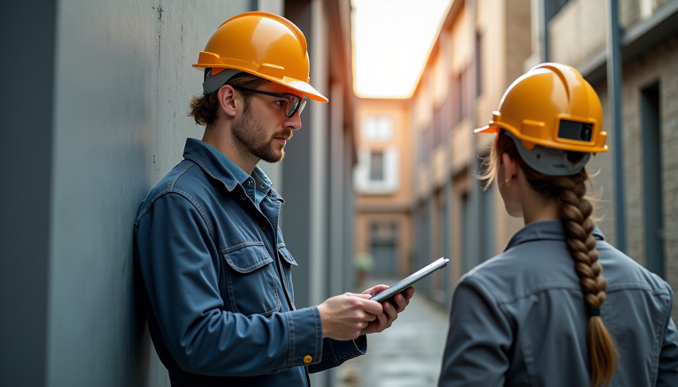 Technicien en train d’effectuer une étude personnalisée pour un monte-escalier à Herlies