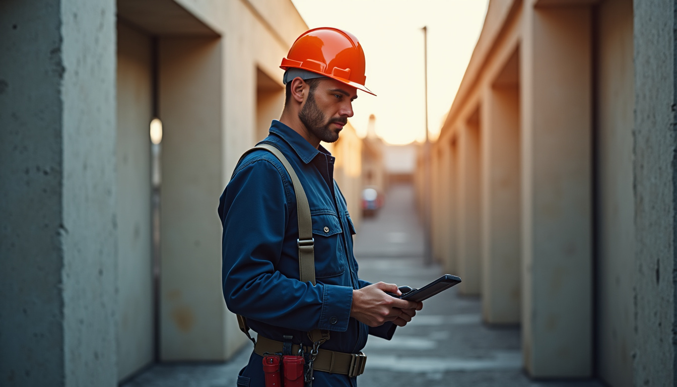 Technicien en train d’installer un monte-escalier à Le Vésinet