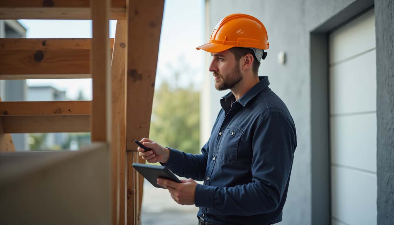 Technicien installant un monte-escalier dans une maison à Coulommiers