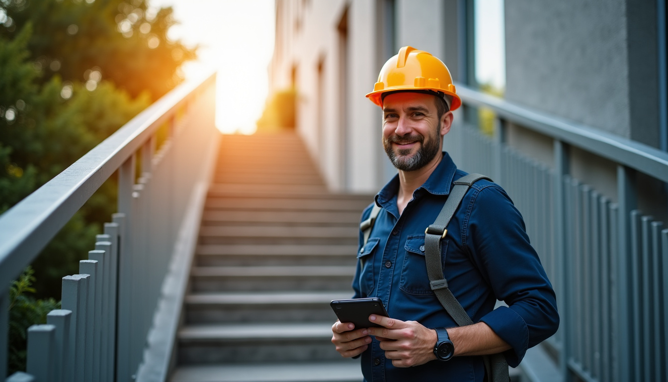 Technicien local en train d
