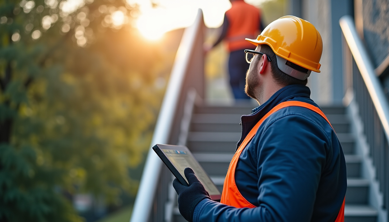 Technicien local procédant à la maintenance d